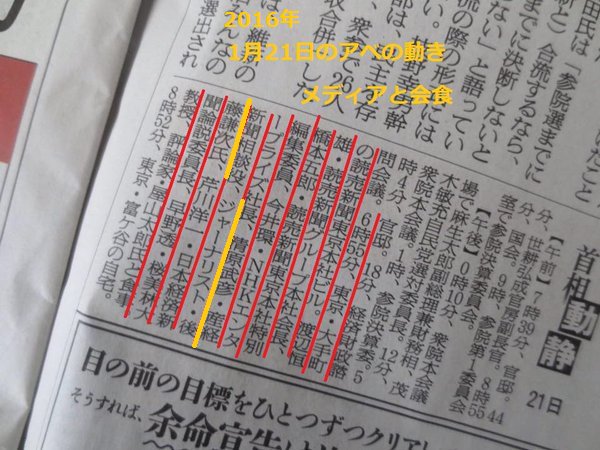報道ステーションの後藤健次が安倍信三と会食