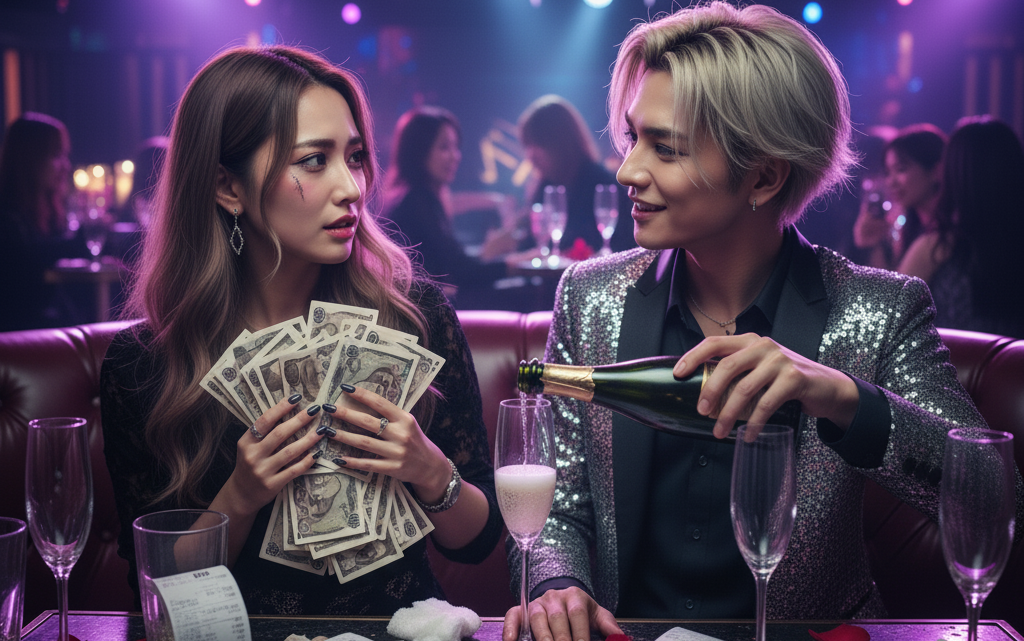 ホスト通いする女性